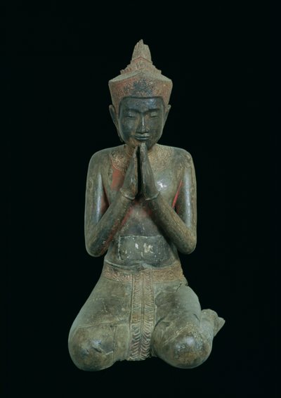 Praying Kneeling Figure, Angkor, 15th-16th Century by Cambodian School